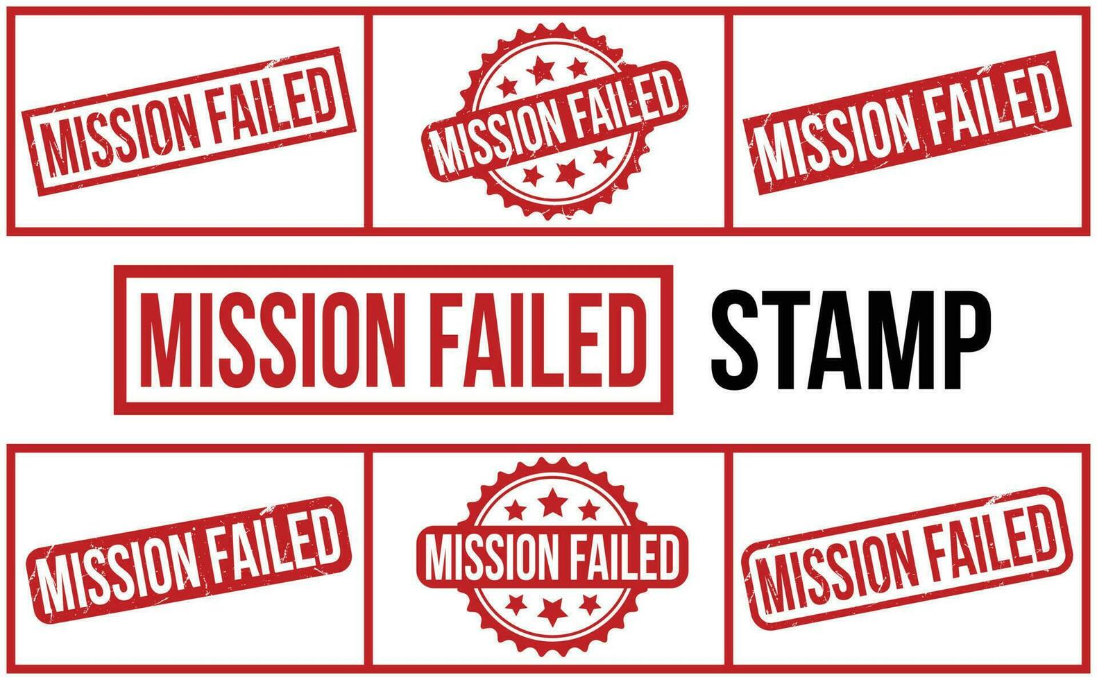 Mission Failed Rubber Stamp Seal Vector