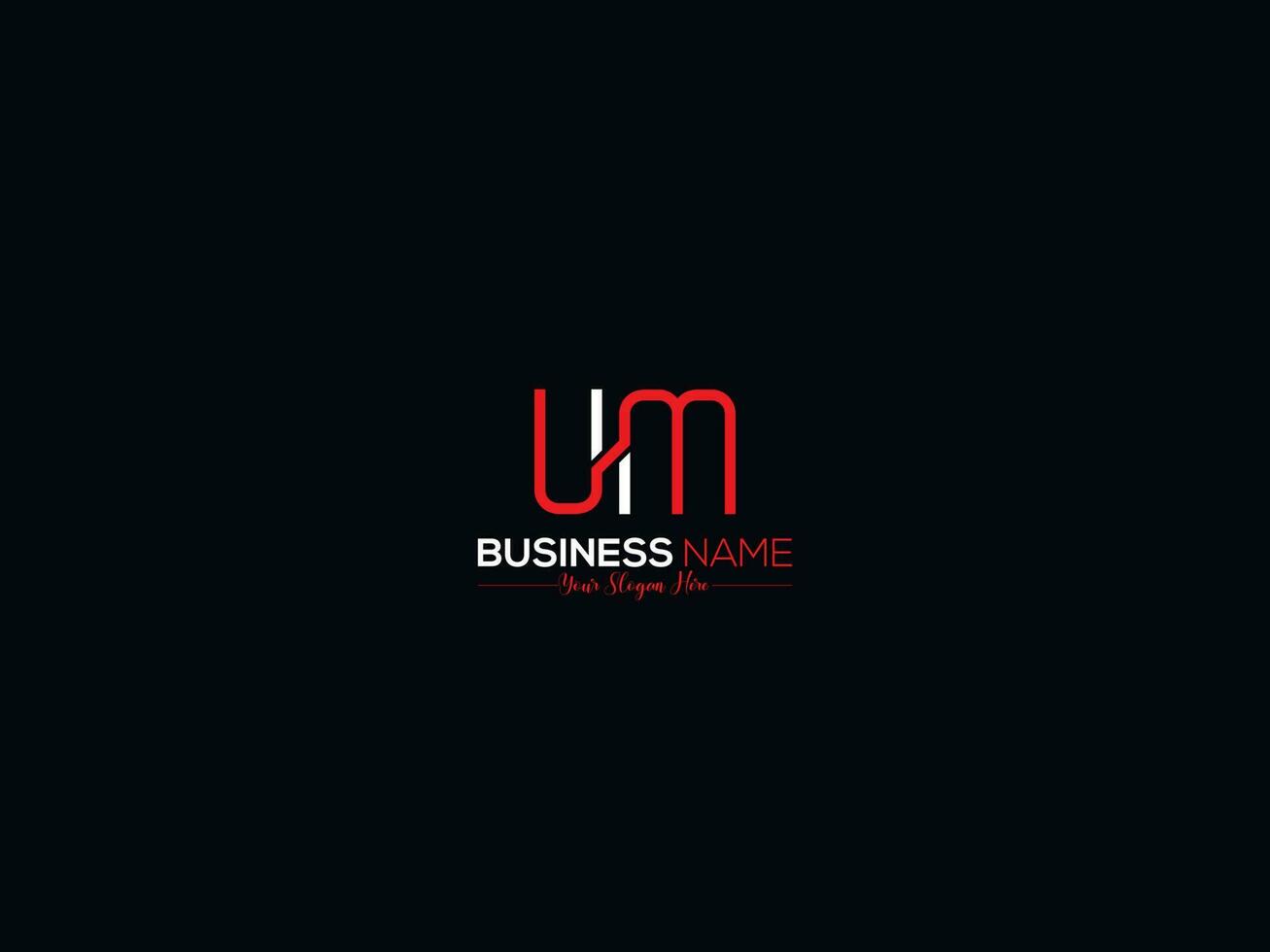 Abstract Luxury Um Logo Icon, Creative Initial Um mu Business Logo Icon Design vector