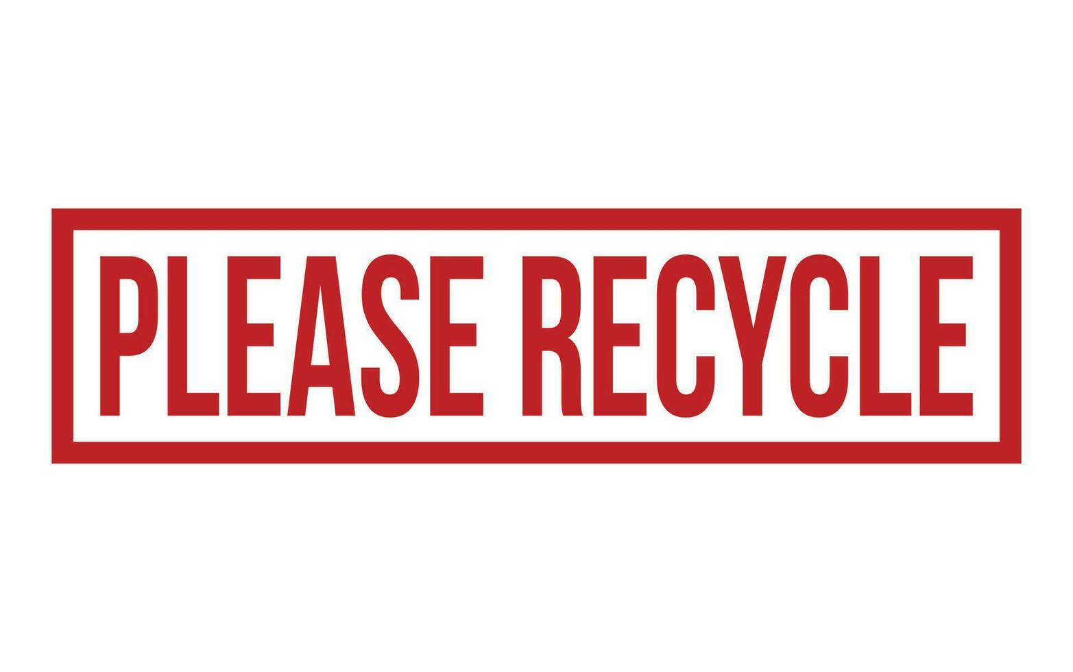 Please Recycle Rubber Stamp Seal Vector