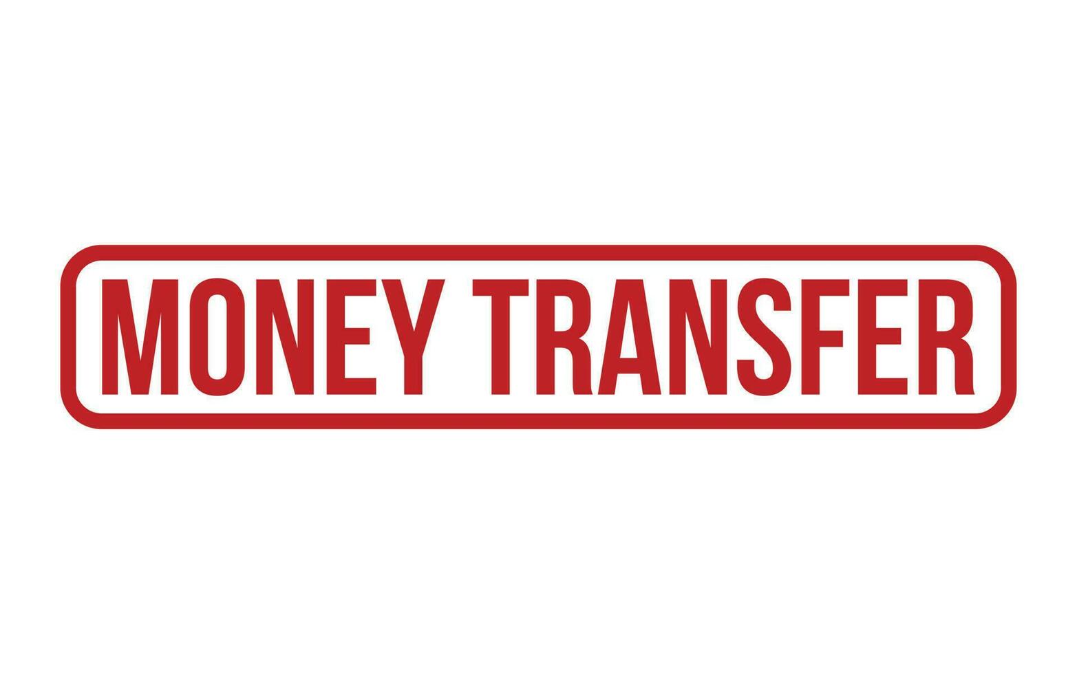 Red Money Transfer Rubber Stamp Seal Vector