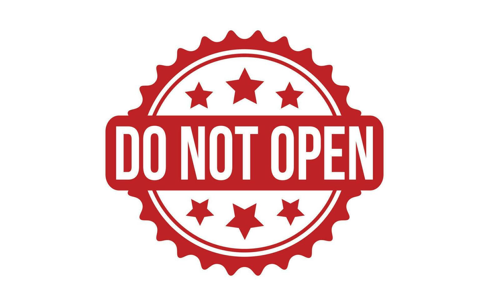 Red Do Not Open Rubber Stamp Seal Vector