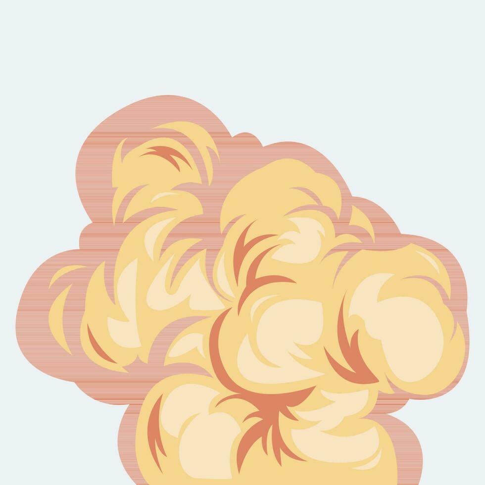 Cartoon bomb explosion. Danger explosive bomb cloud comics. vector