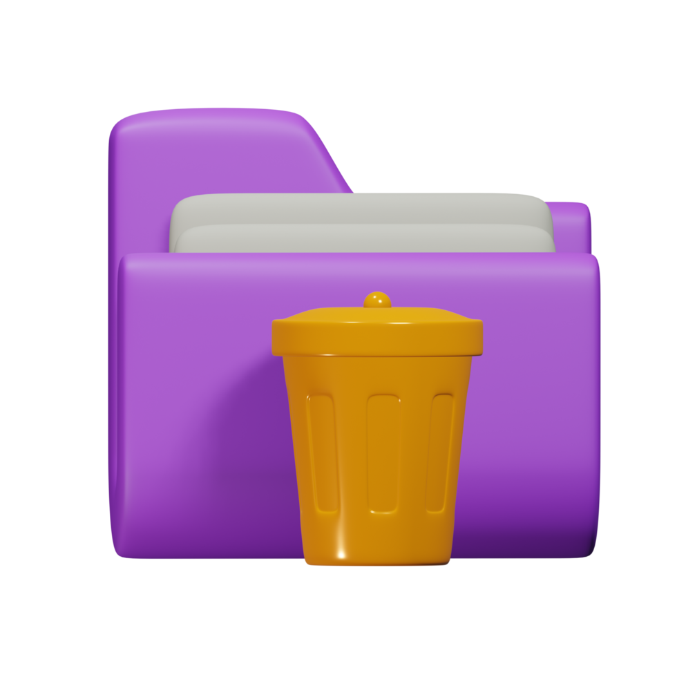 basura archivo 3d hacer linda icono ilustración carpeta archivo formato png