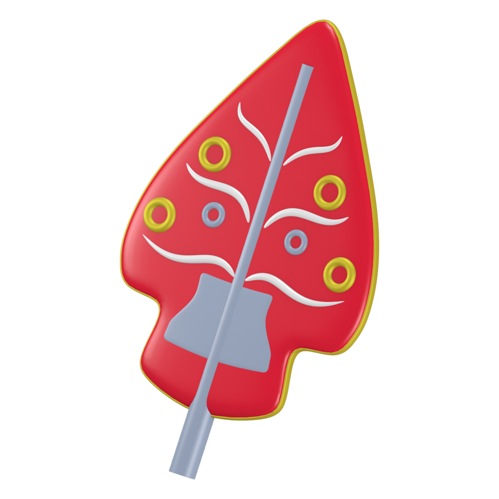 Gunungan wayang 3d render cute icon with the theme of independence Indonesia png