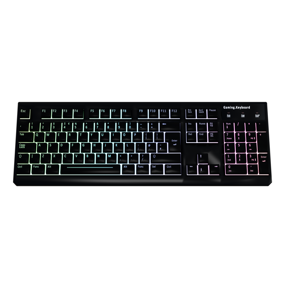 Keyboard computer isolated 3d png
