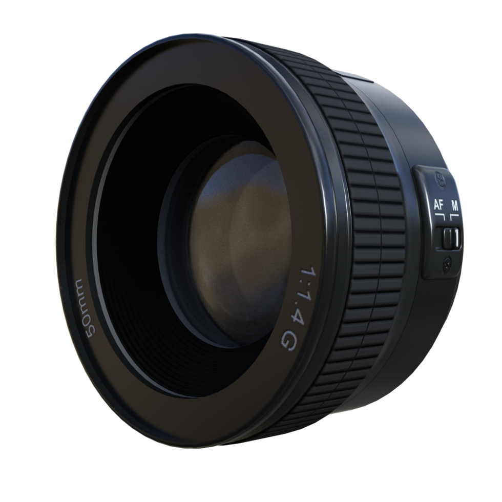 camera lens isolated 3d png