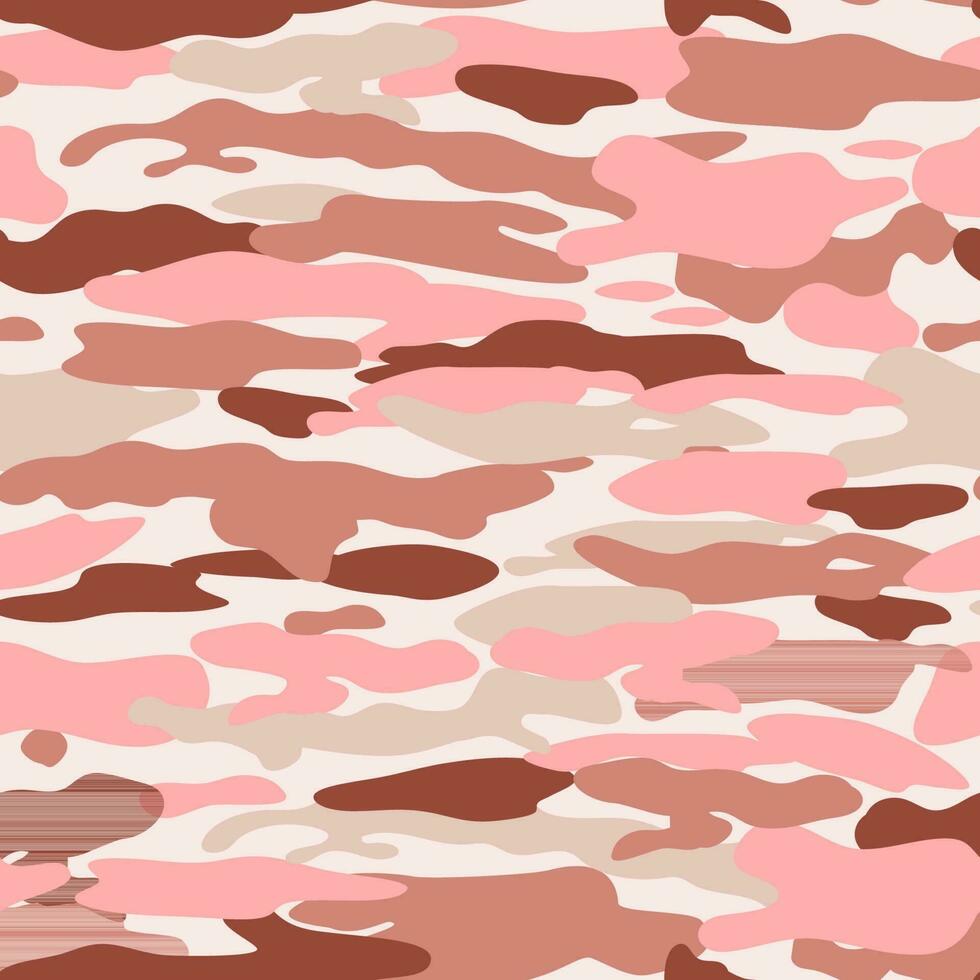 Seamless pink camouflage pattern Fashion pink camo texture background Abstract vector illustration for cuniform cloth design Camouflage wallpaper wrap fabric textile print Women camo