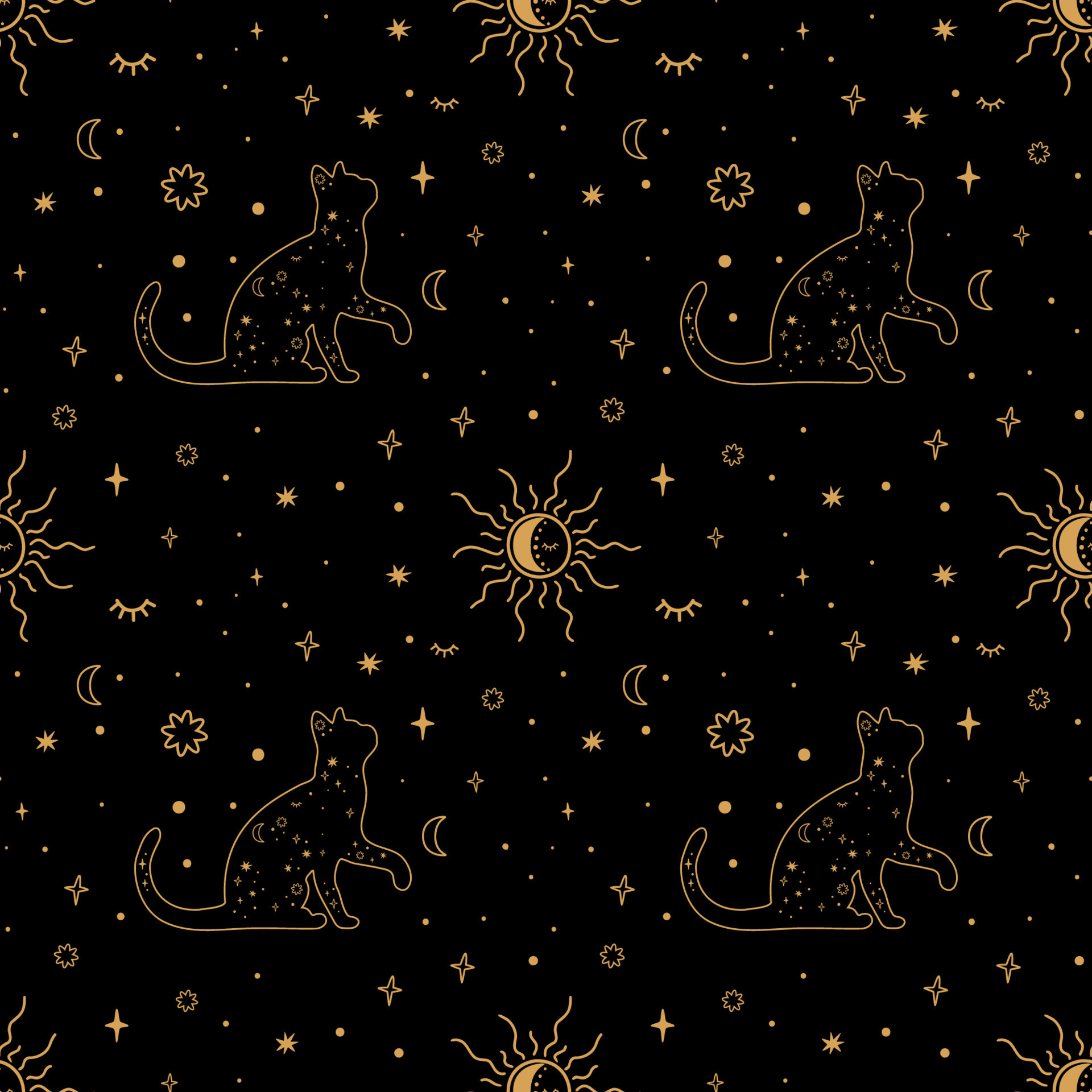 Seamless 50s retro pattern | atomic starbust wallpaper | mid posters for  the wall • posters art, decorative, stylish | myloview.com