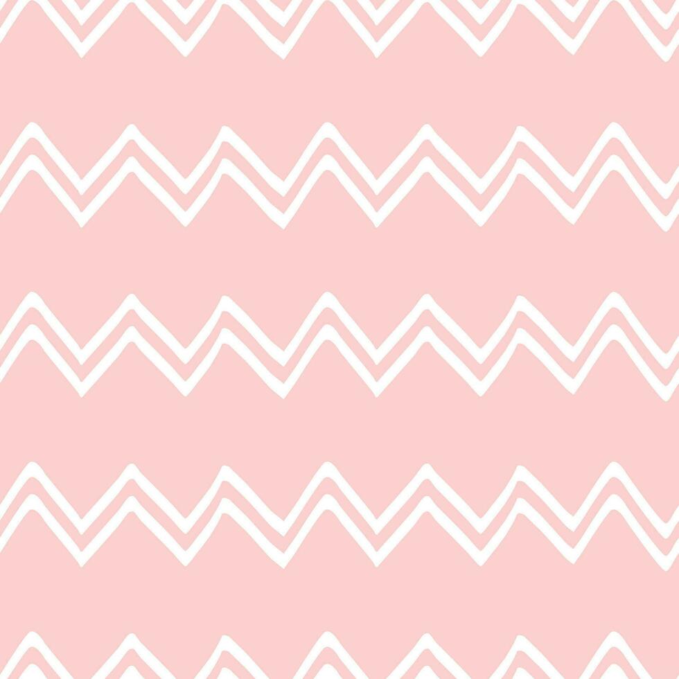Pink seamless pattern zig zag geometric background Sweet pink template design for girl baby shower invitation Abstract vector illustration for wallpaper, wrap, fabric, textile cloth Dotted pattern