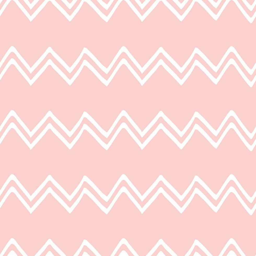 Pink seamless pattern zig zag geometric background Sweet pink template design for girl baby shower invitation Abstract vector illustration for wallpaper, wrap, fabric, textile cloth Dotted pattern