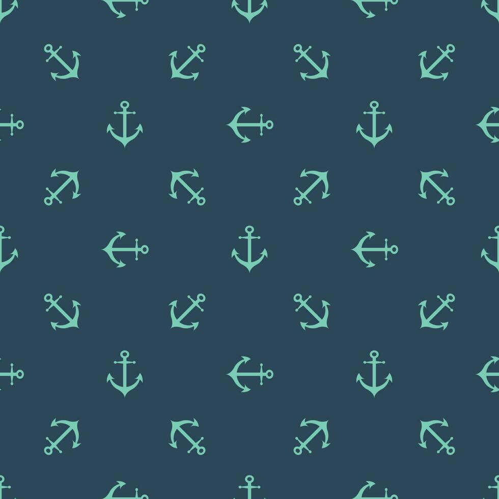 Anchor seamless pattern Boys print clothing Sea repeat background. Men simple wallpaper for textile, fabric design. Repeat print Fashion style. Dark green grey colors. Geometric Vector illustration.