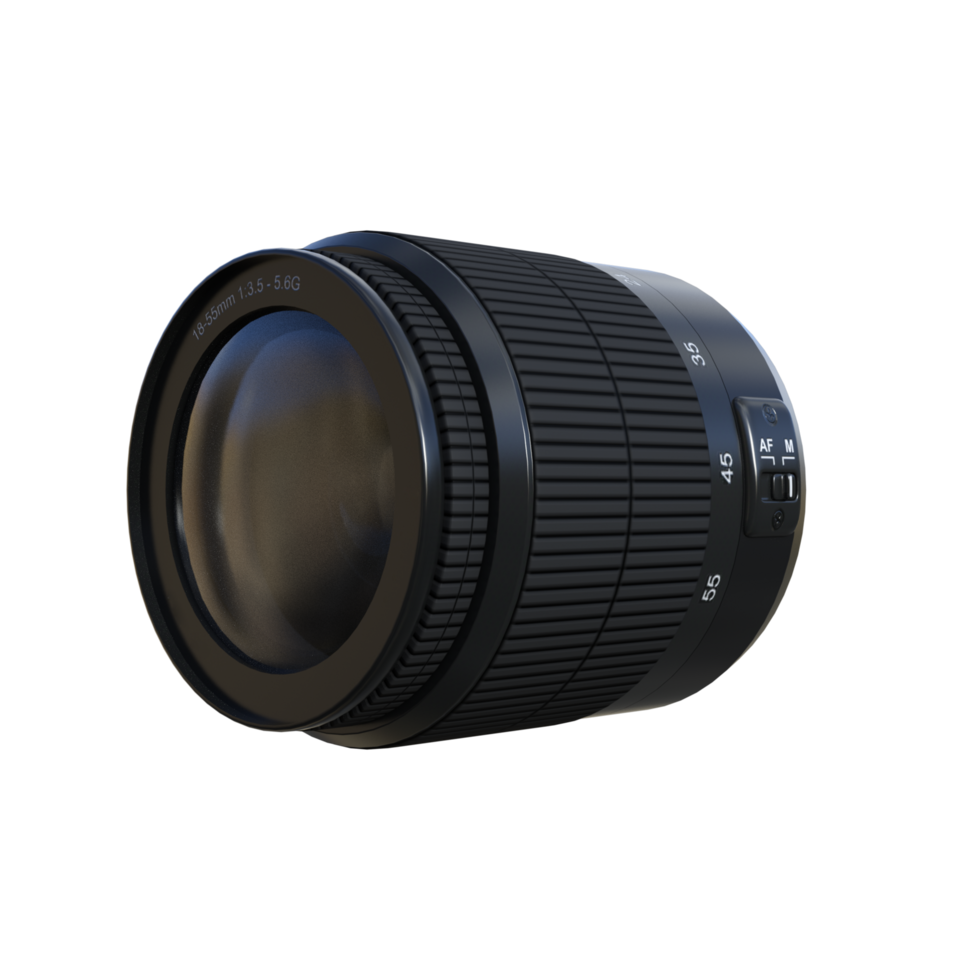 camera lens isolated 3d png