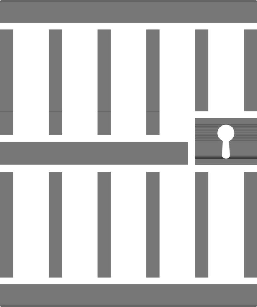 Criminal jail locked icon. vector