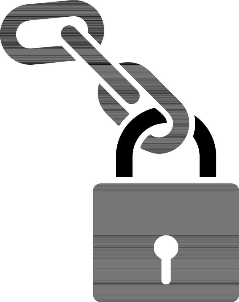 Lock chain icon vector