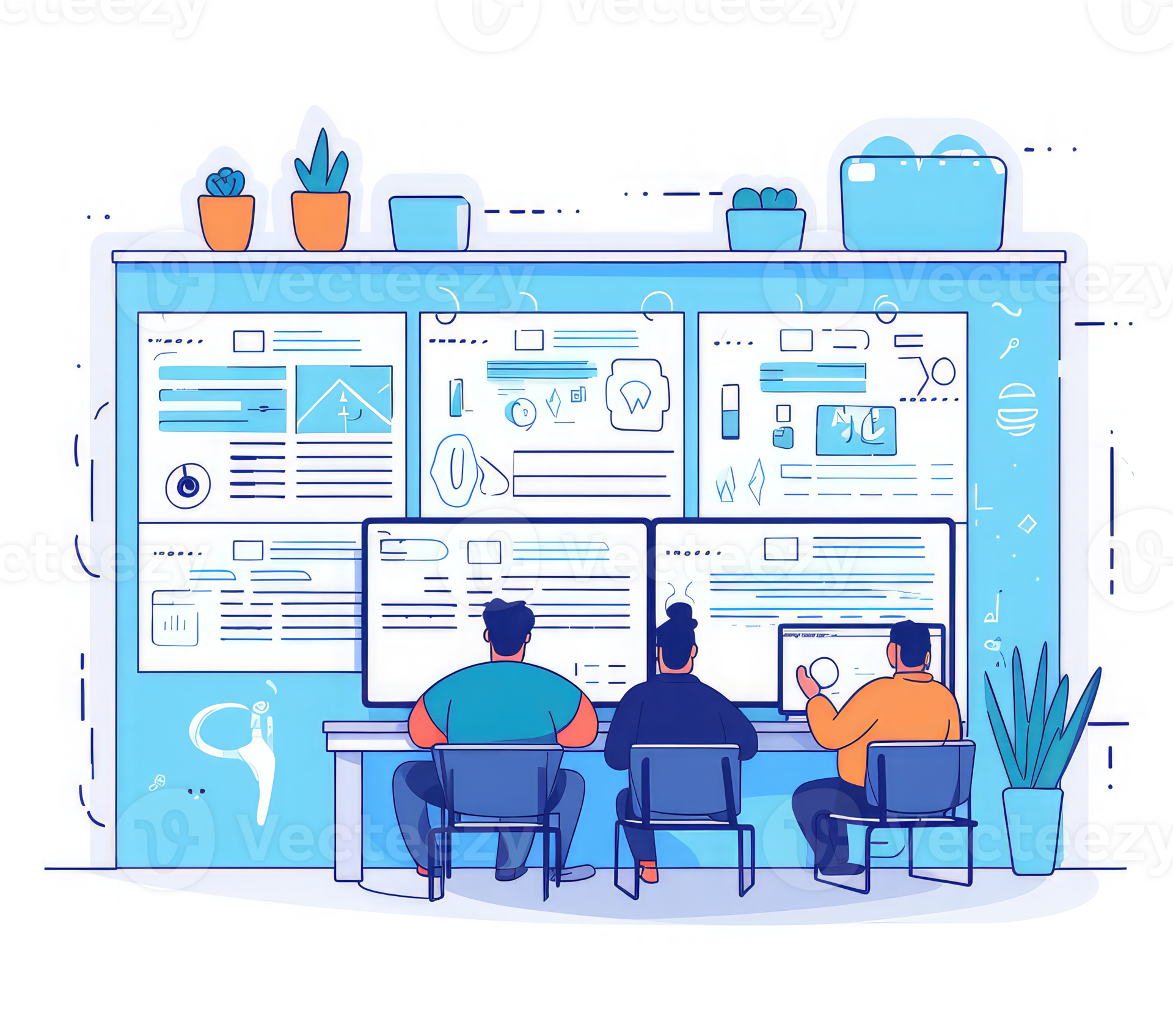 developers working on a technical stack coding together learning ...