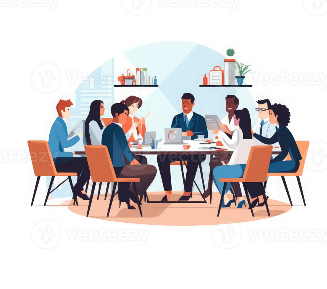 group of consultants thinking about how they can use Chat GPT to create presentations . png