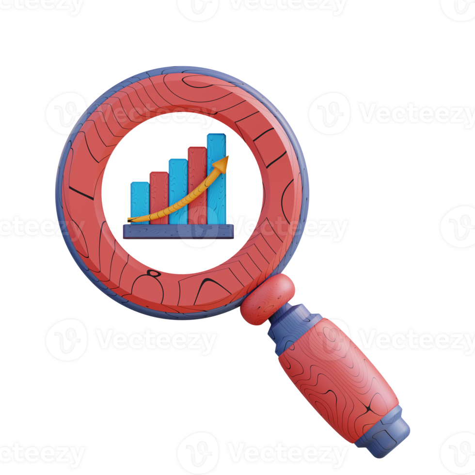 3d illustration graphique Les données une analyse png