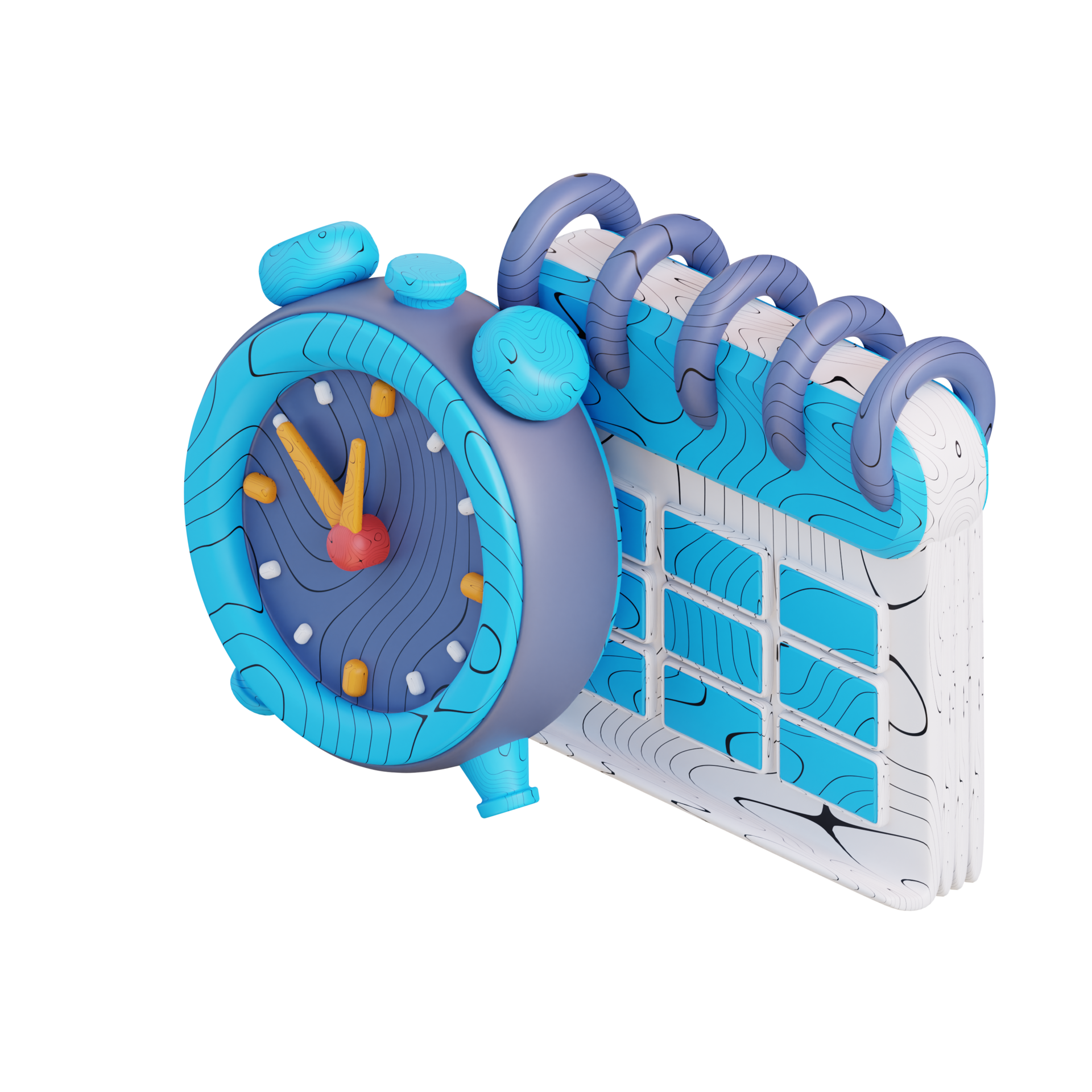 3d Illustration Clock And Schedule Calendar 24486603 PNG 3d-illustration-clock-and-schedule-calendar-24486603-png