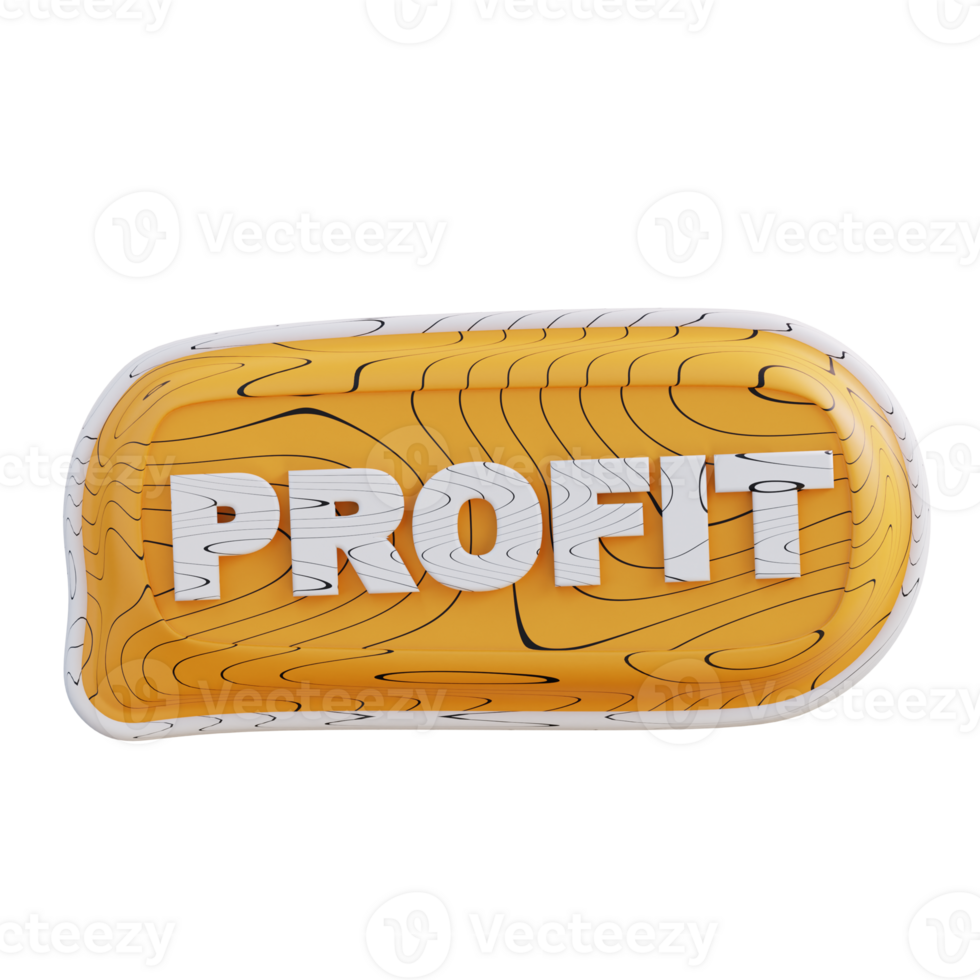 3d illustration of business profit png