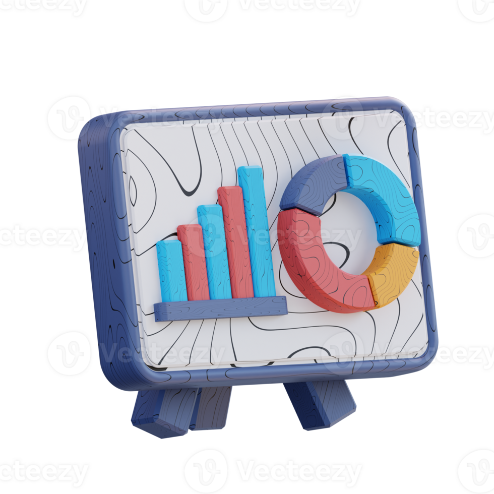 3d illustration report data presentation png