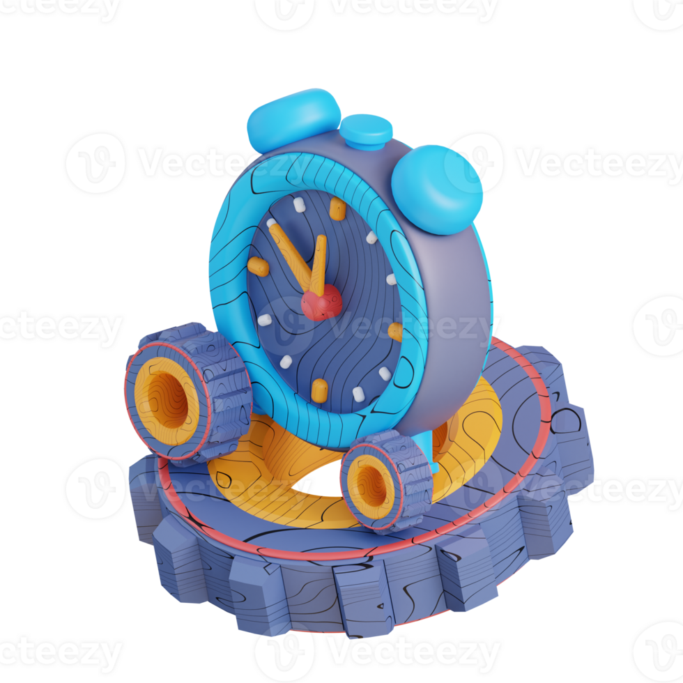 3d illustration of time management png