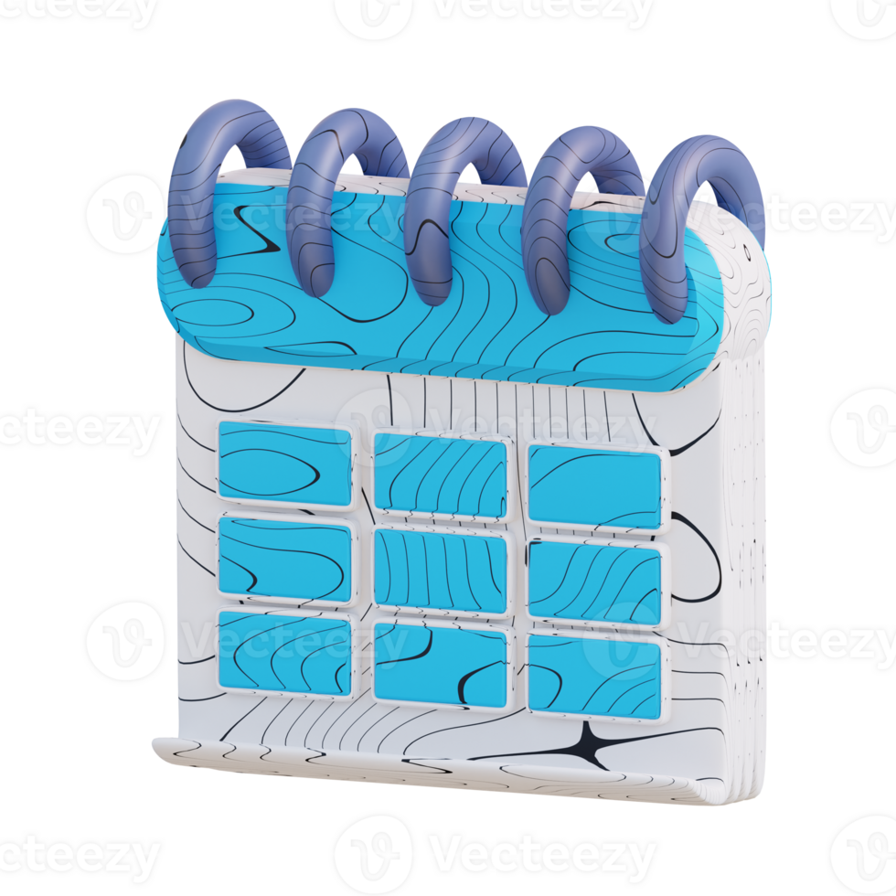 3d illustration business calendar png