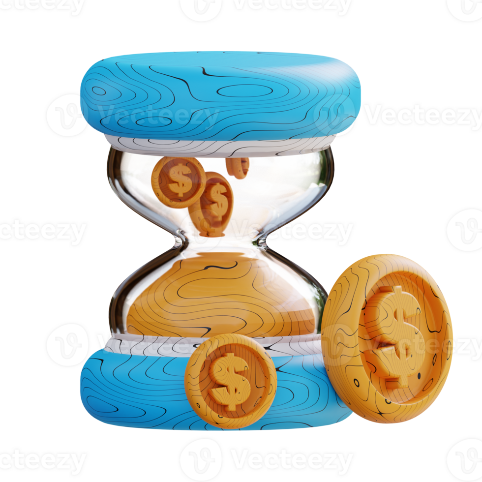 3d illustration time is money png