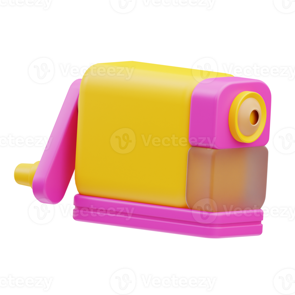 sharpener stationery, 3D Illustration png
