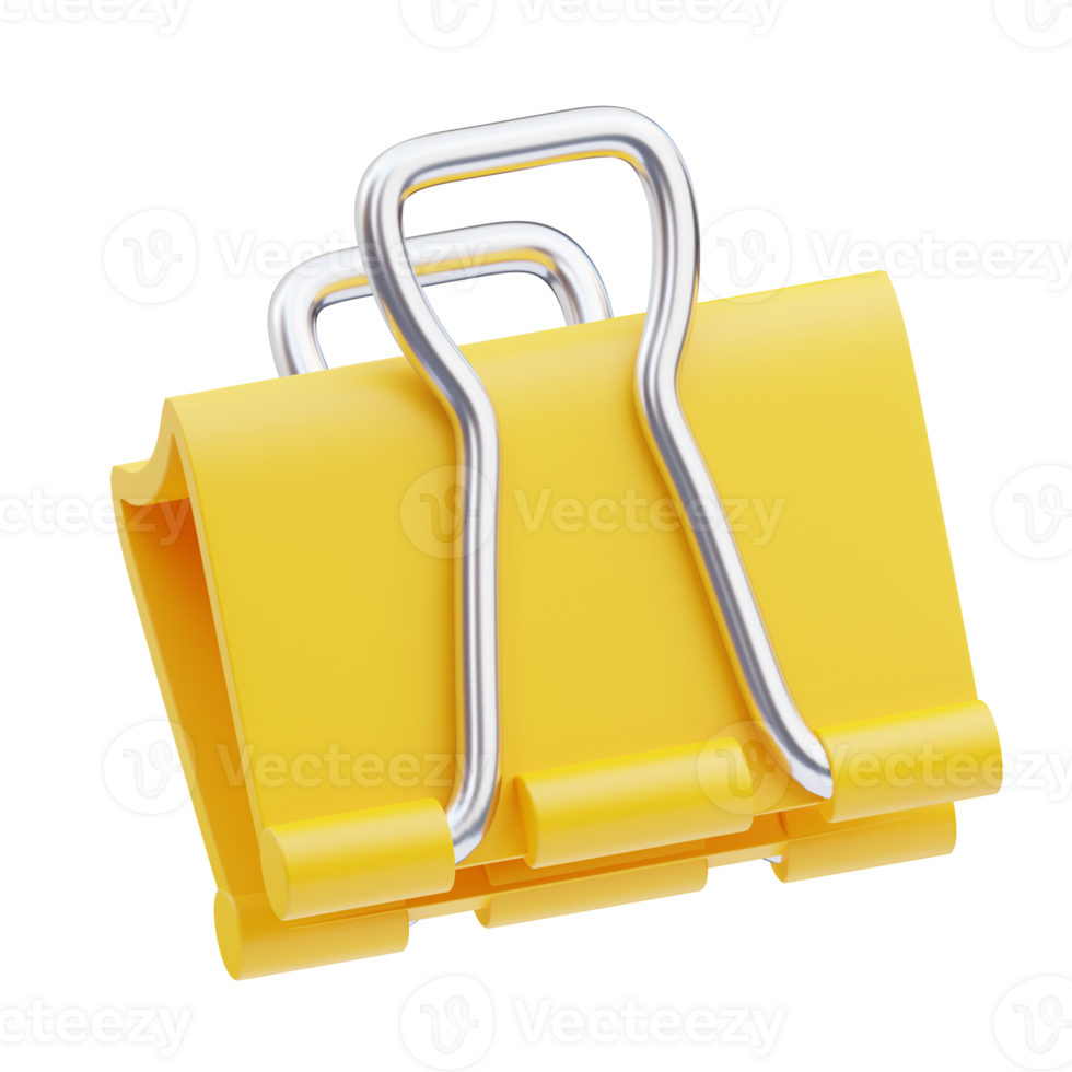Paper clips stationery, 3D Illustration png