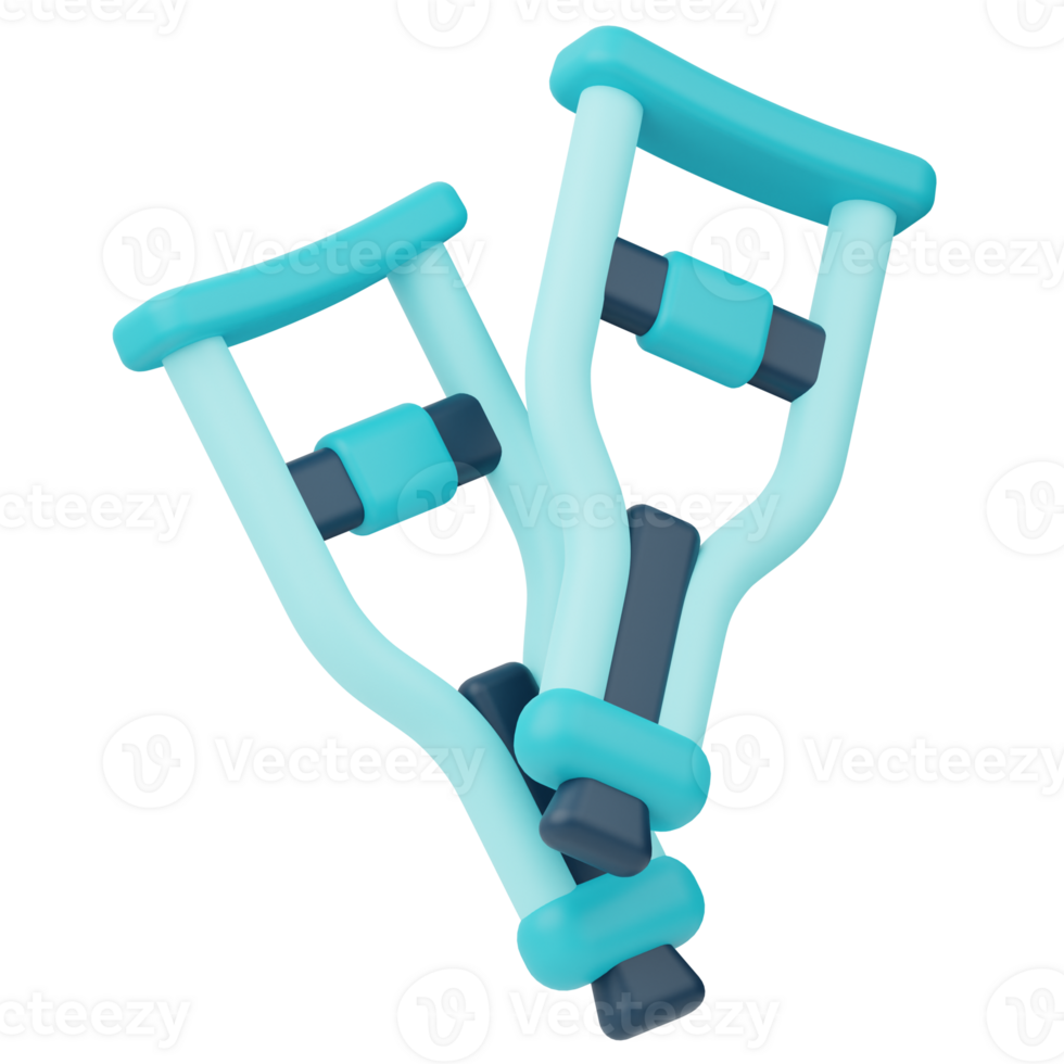 Crutches Medicine 3D Illustration 24486878 PNG