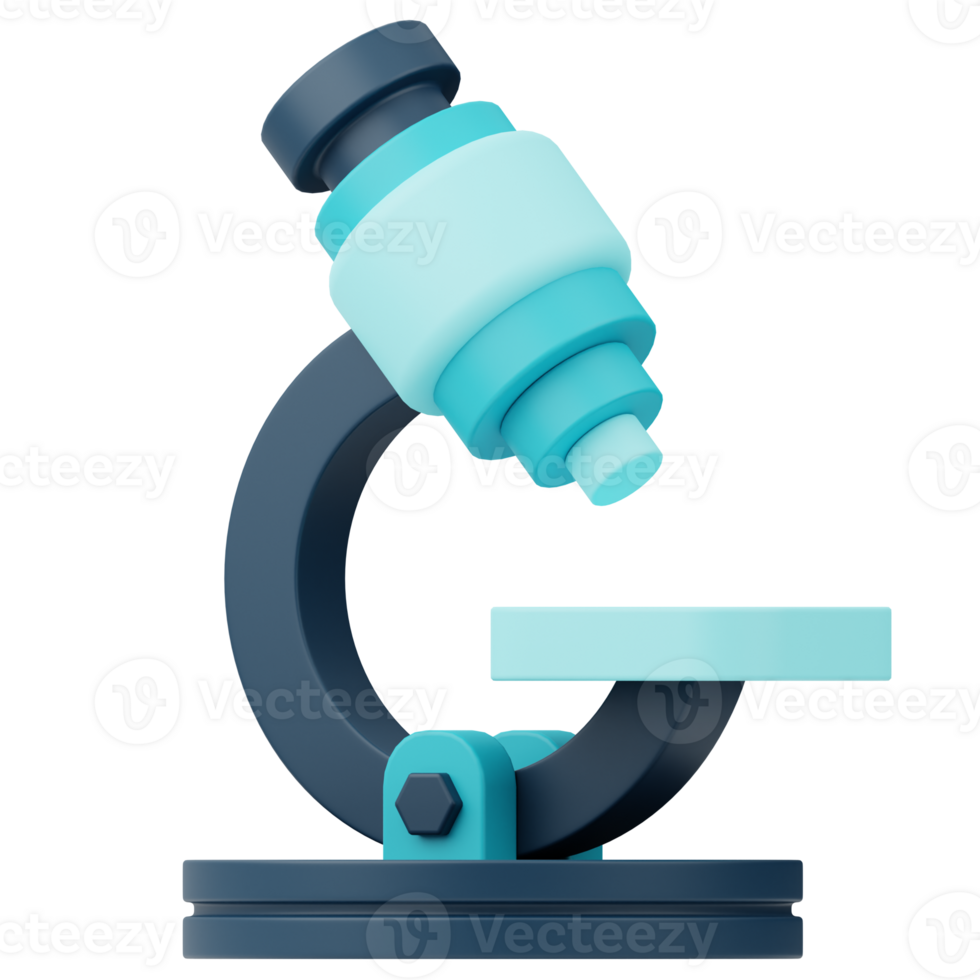 microscopio medicina 3d ilustración png