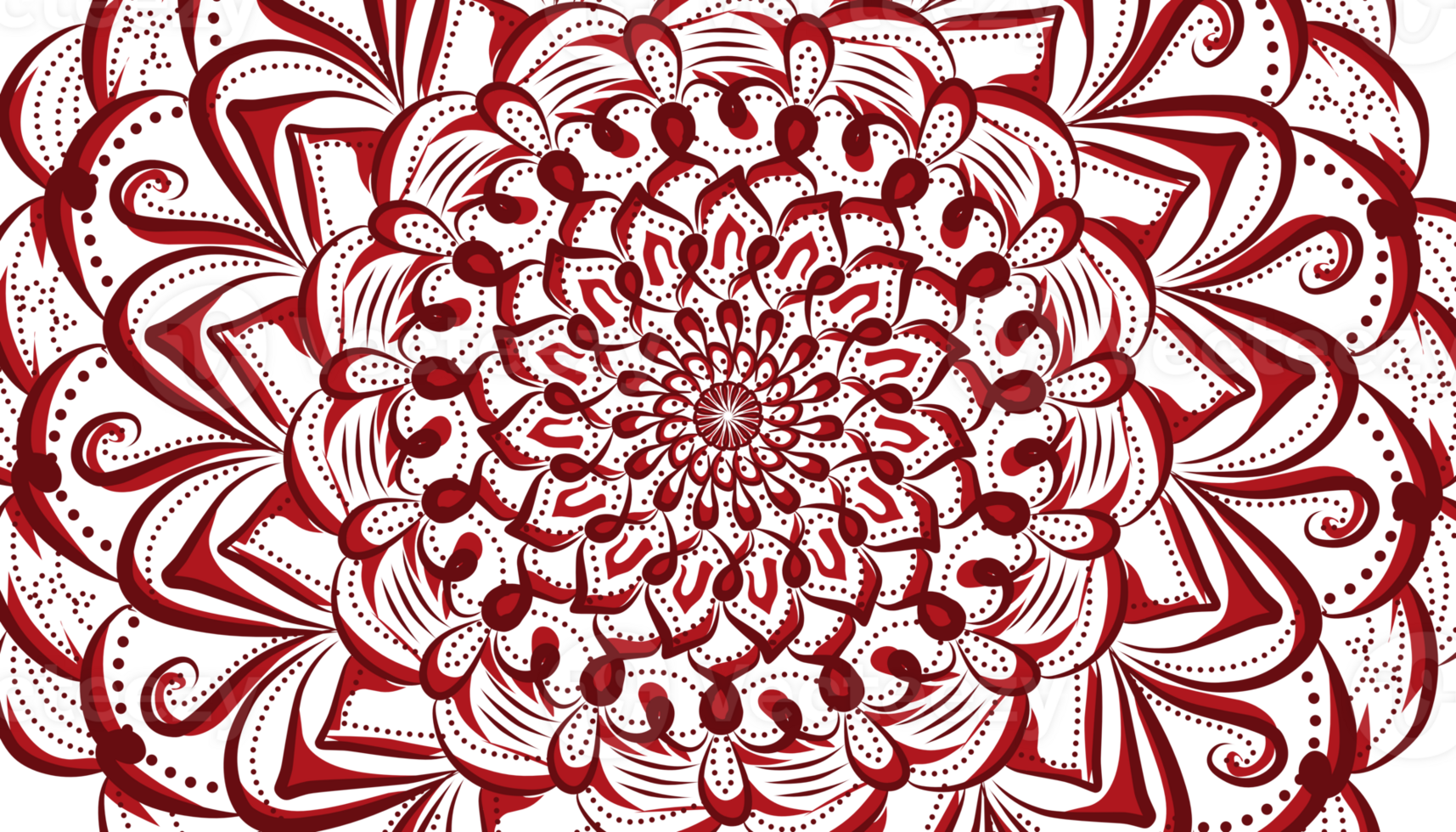 Illustration of a red and shadowed mandala motif background png
