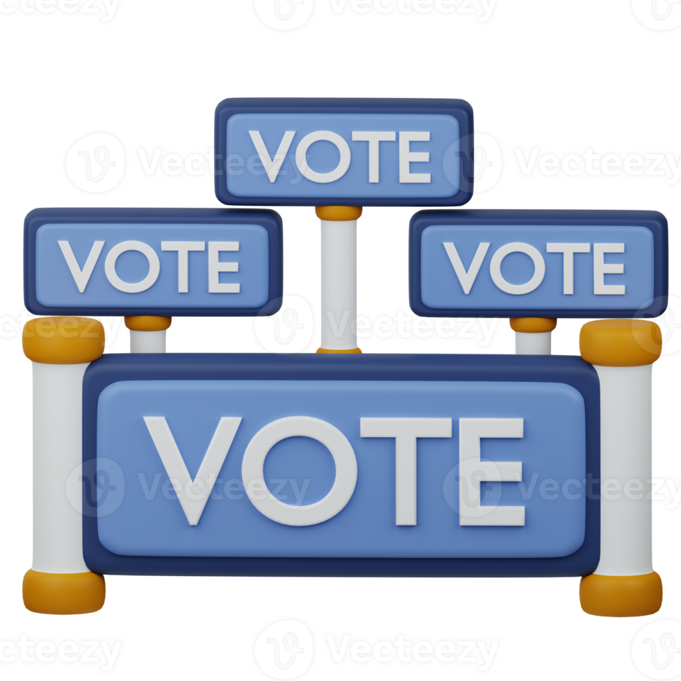 3d illustration of election campaign 24486935 PNG