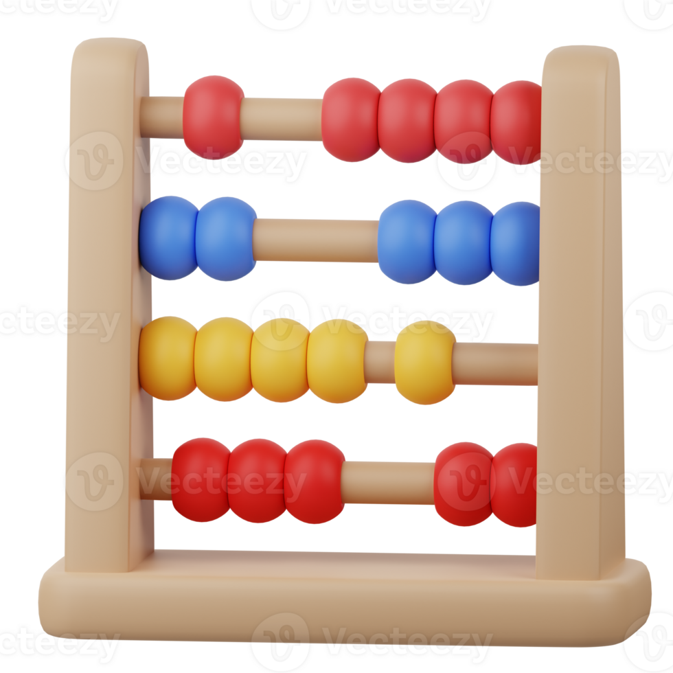 3d illustration of abacus png