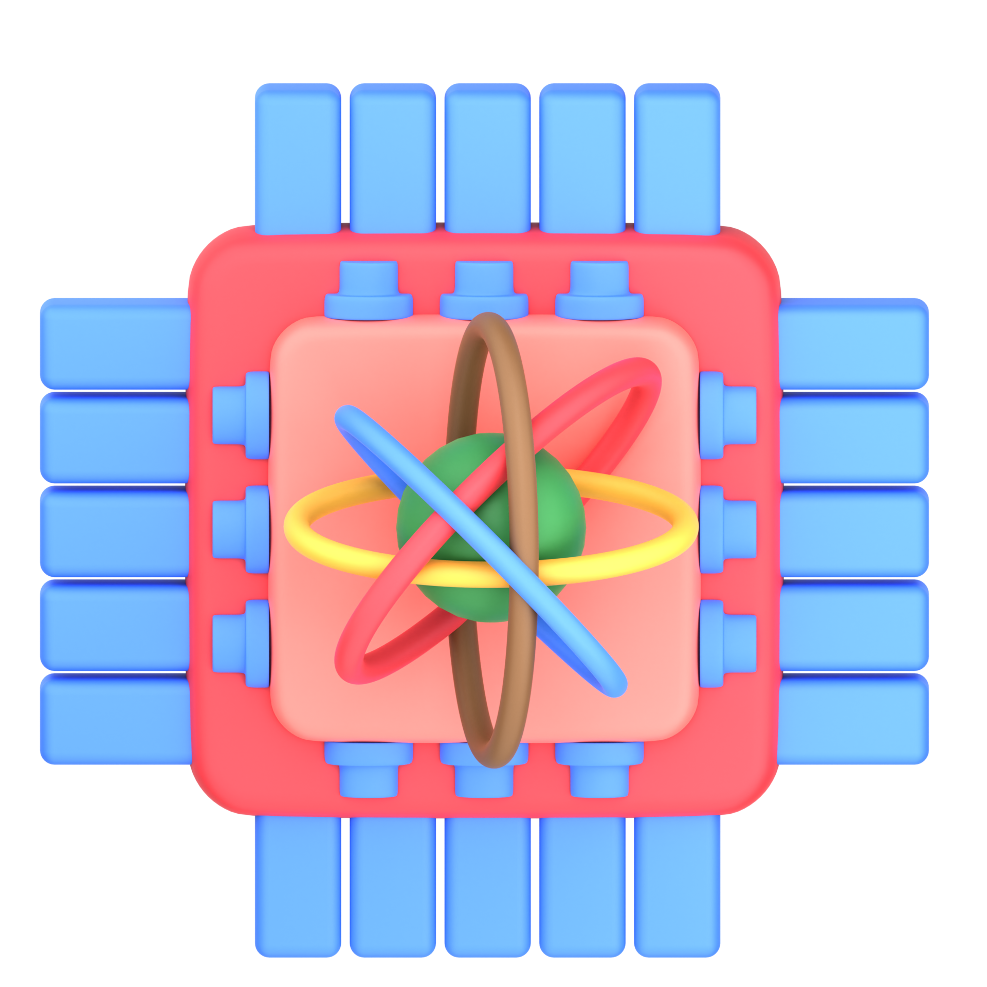 3d illustration of quantum computer 24486947 PNG