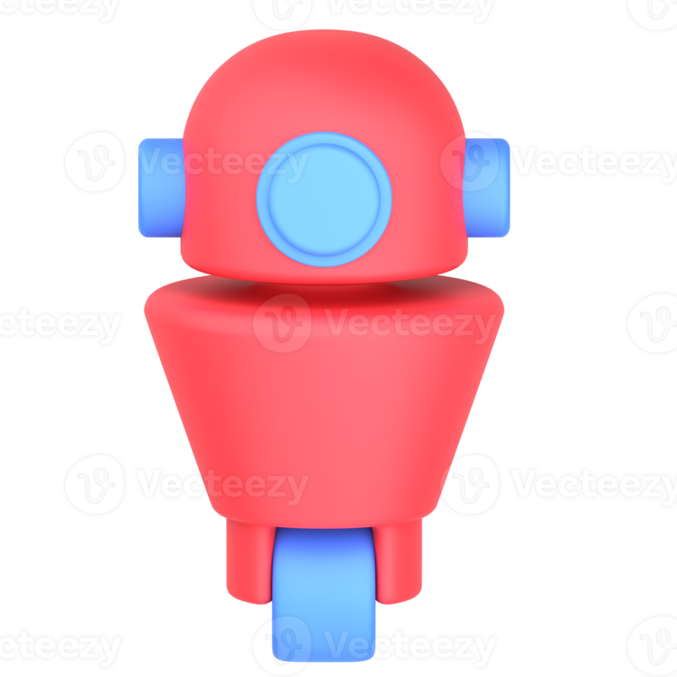 3d illustration of personal droid png
