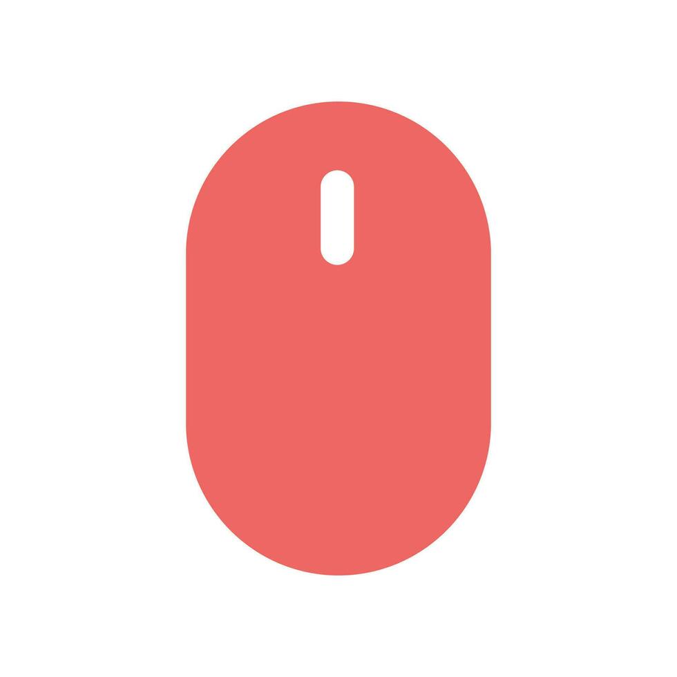 Flat Computer Mouse Icon Symbol Vector Illustration