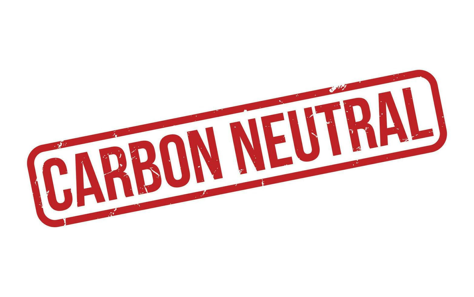 Red Carbon Neutral Rubber Stamp Seal Vector