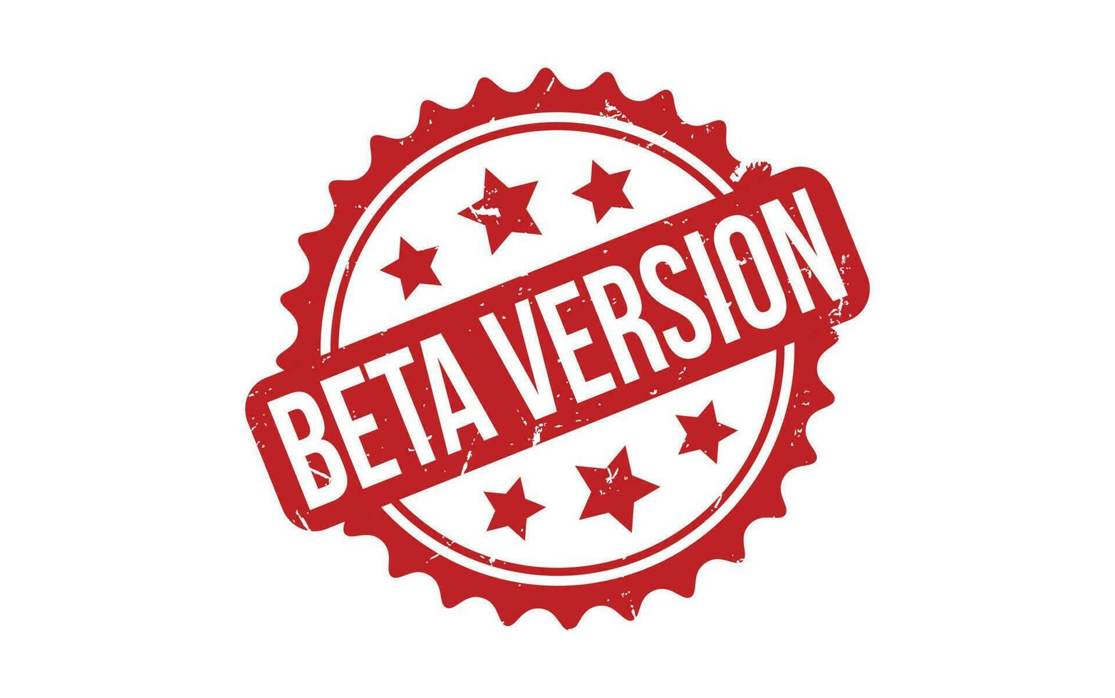 beta versión caucho sello sello vector