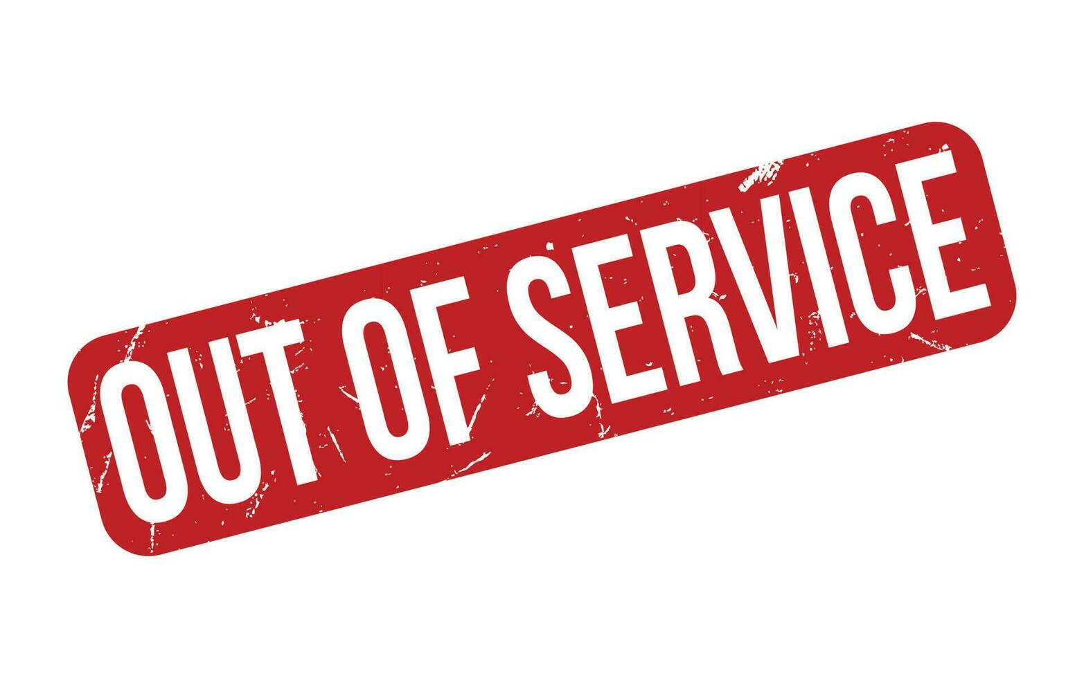 Out Of Service rubber grunge stamp seal vector