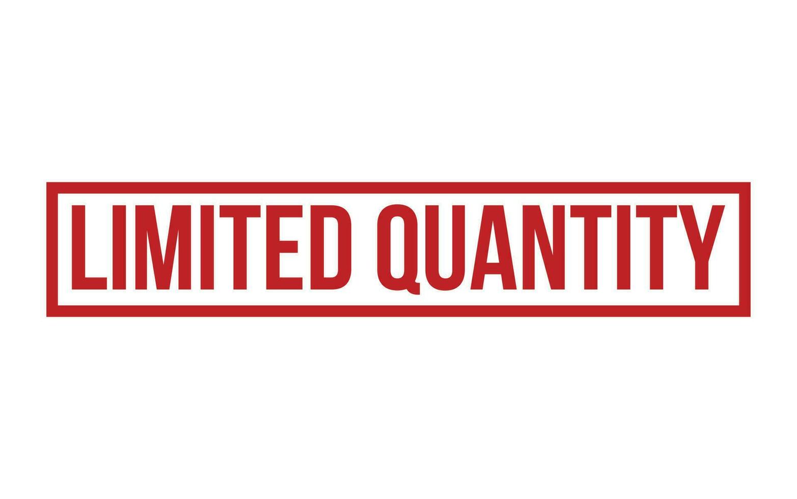 Red Limited Quantity Rubber Stamp Seal Vector