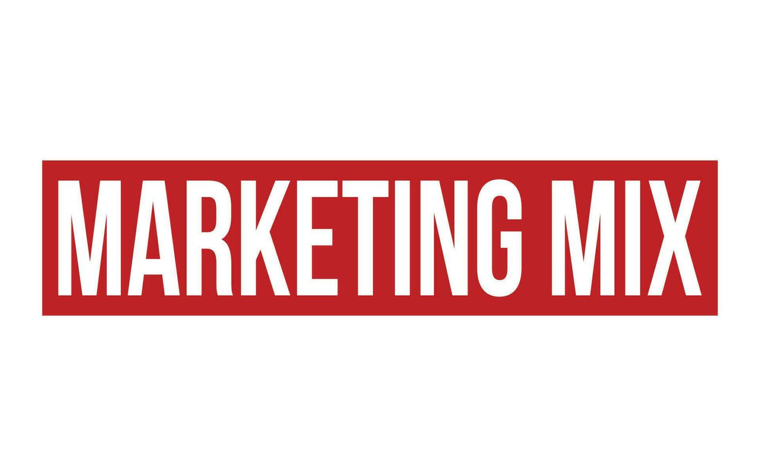 Red Marketing Mix Rubber Stamp Seal Vector