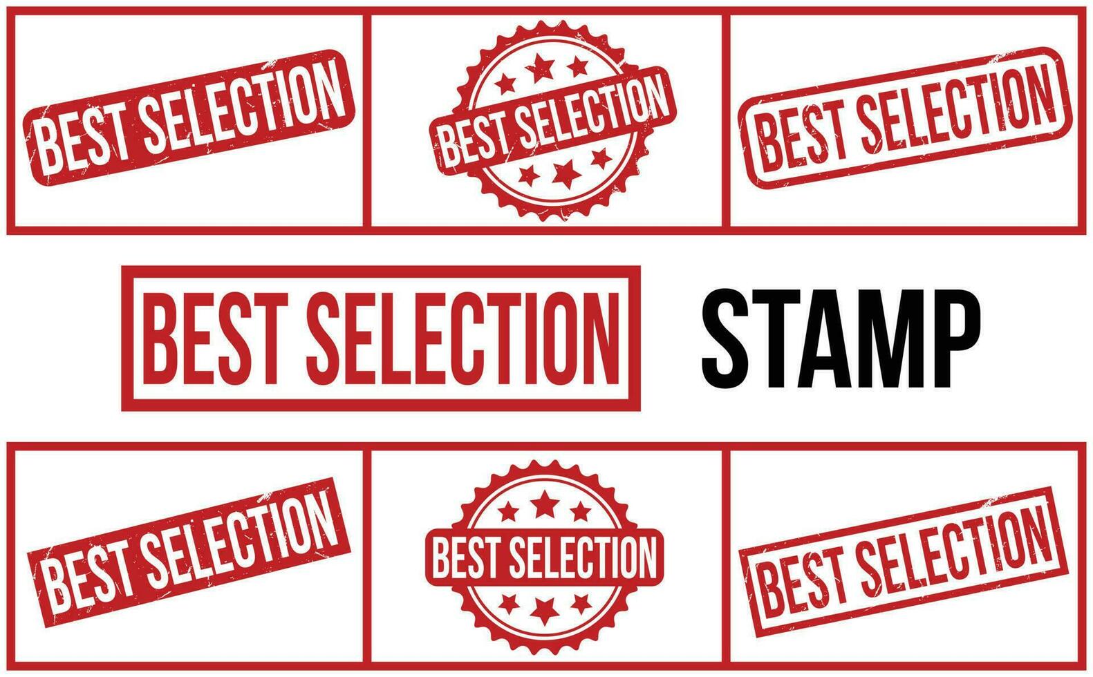 Best Selection Rubber Stamp set Vector