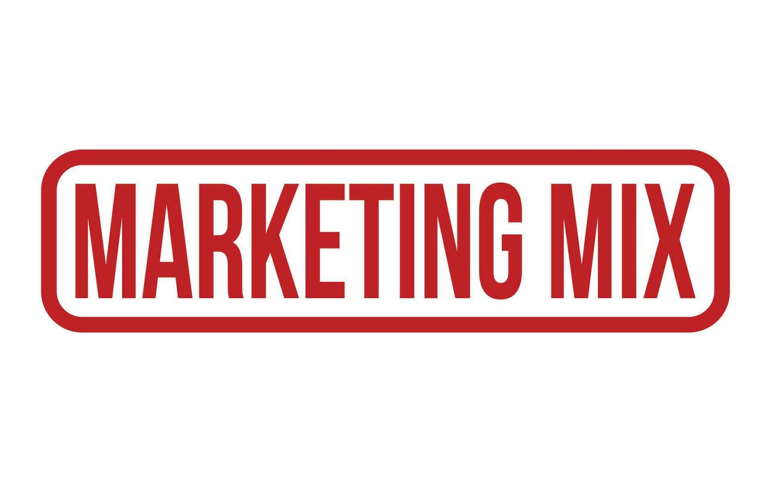 Marketing Mix Rubber Stamp Seal Vector