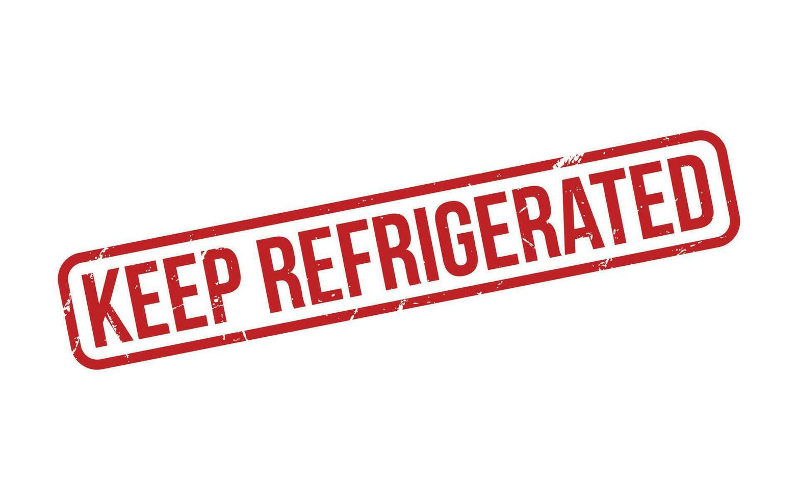 Keep Refrigerated Rubber Stamp Seal Vector