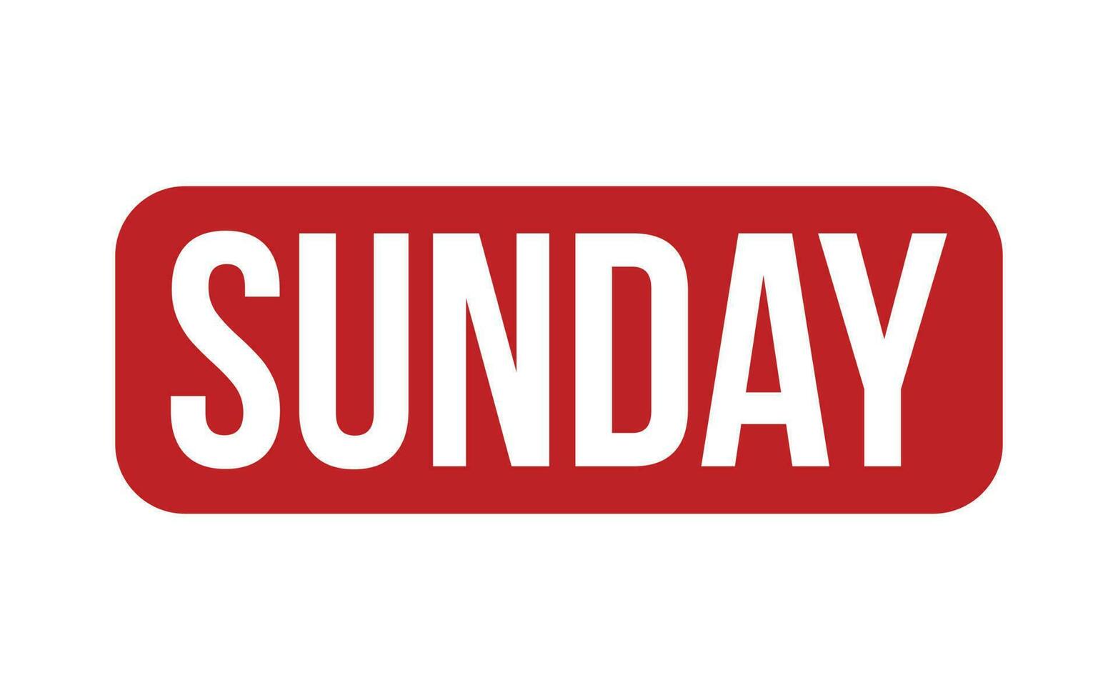Sunday Rubber Stamp Seal Vector
