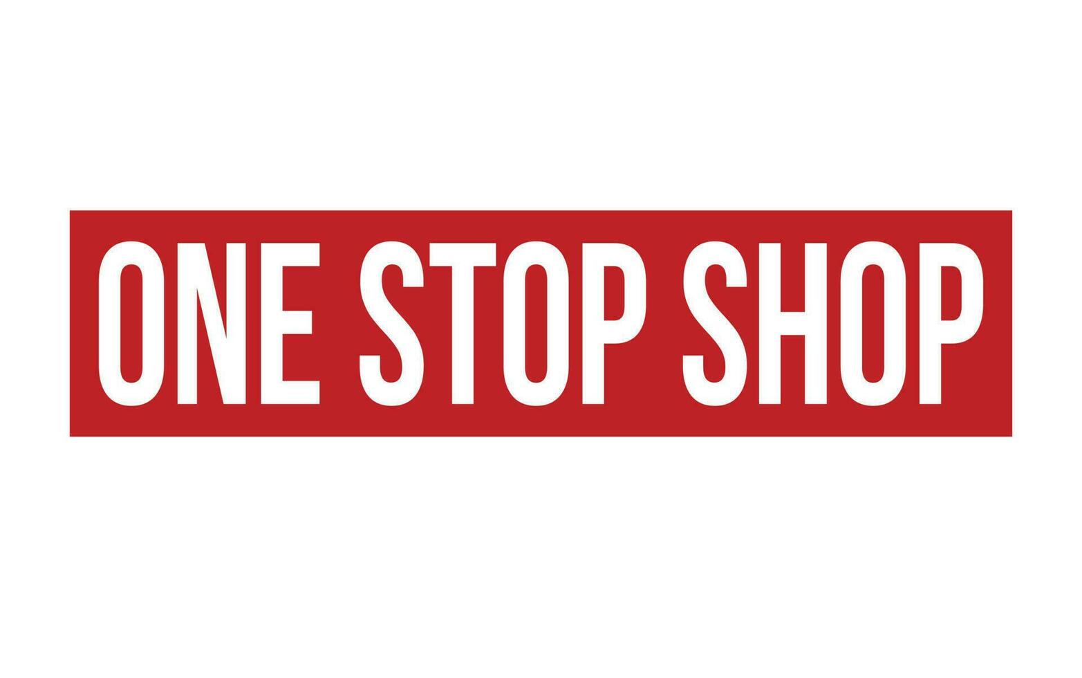 One Stop Shop Rubber Stamp Seal Vector