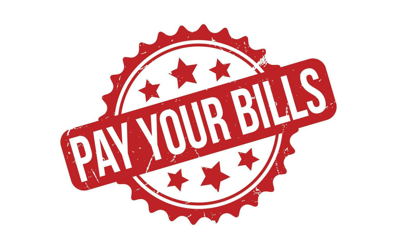 Red Pay Your Bills Rubber Stamp Seal Vector
