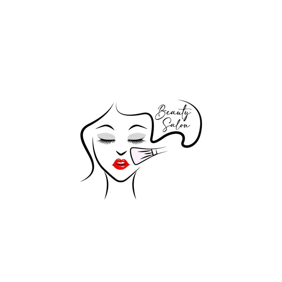 ilustración de minimalista logo diseño silueta líneas lata ser usado para belleza productos, Barbero tienda para mujer, símbolos, en línea tienda antecedentes paredes vector