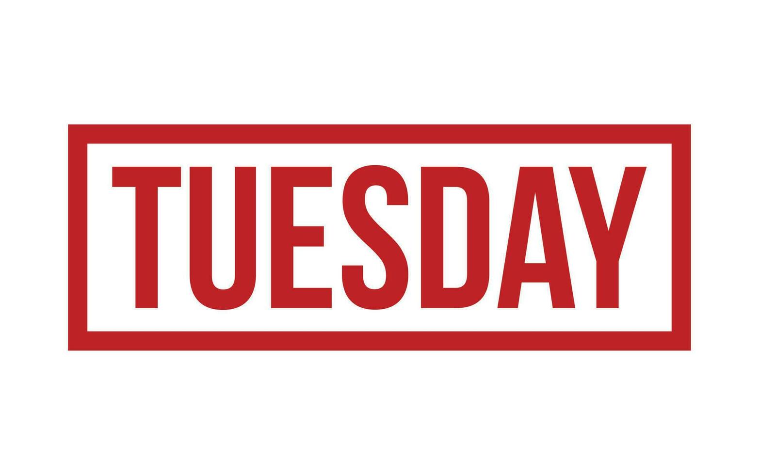 Red Tuesday Rubber Stamp Seal Vector